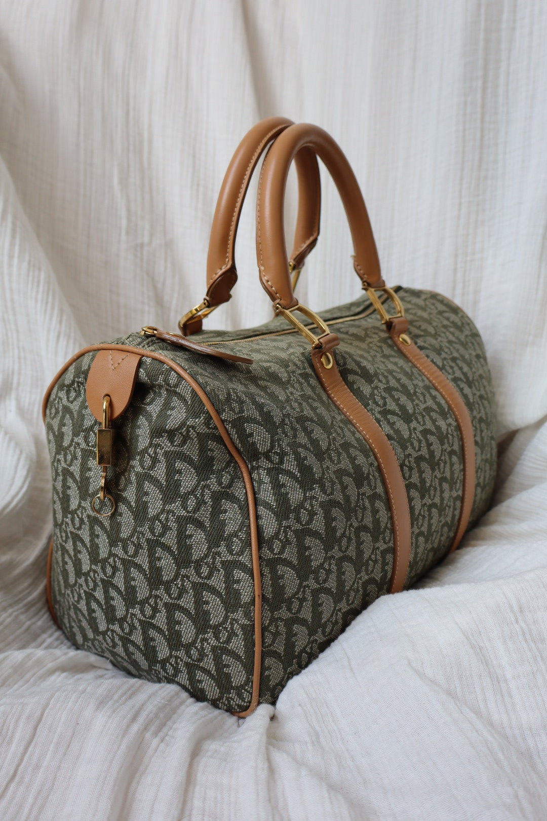 Christian Dior 2002 boston bag, oblique / monogram print