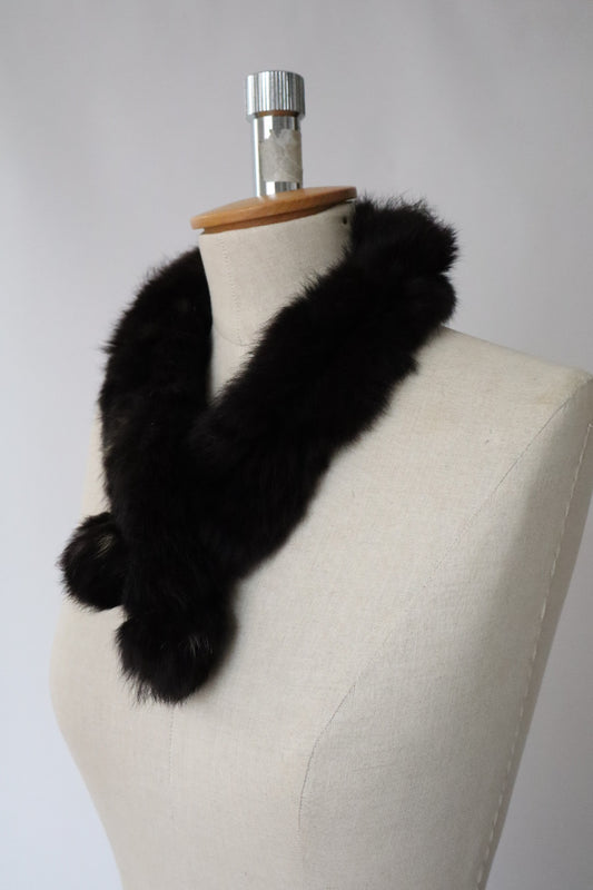 Black fur shawl