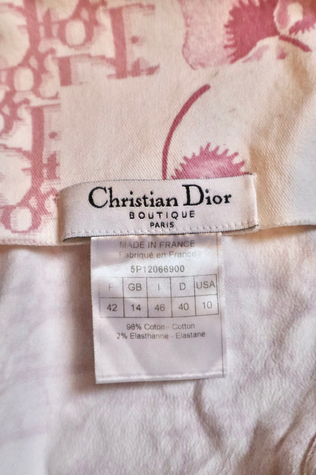 Dior by John Galliano S/S 2005 girly collection overall dress size large - iconic pink oblique cherryblossom print