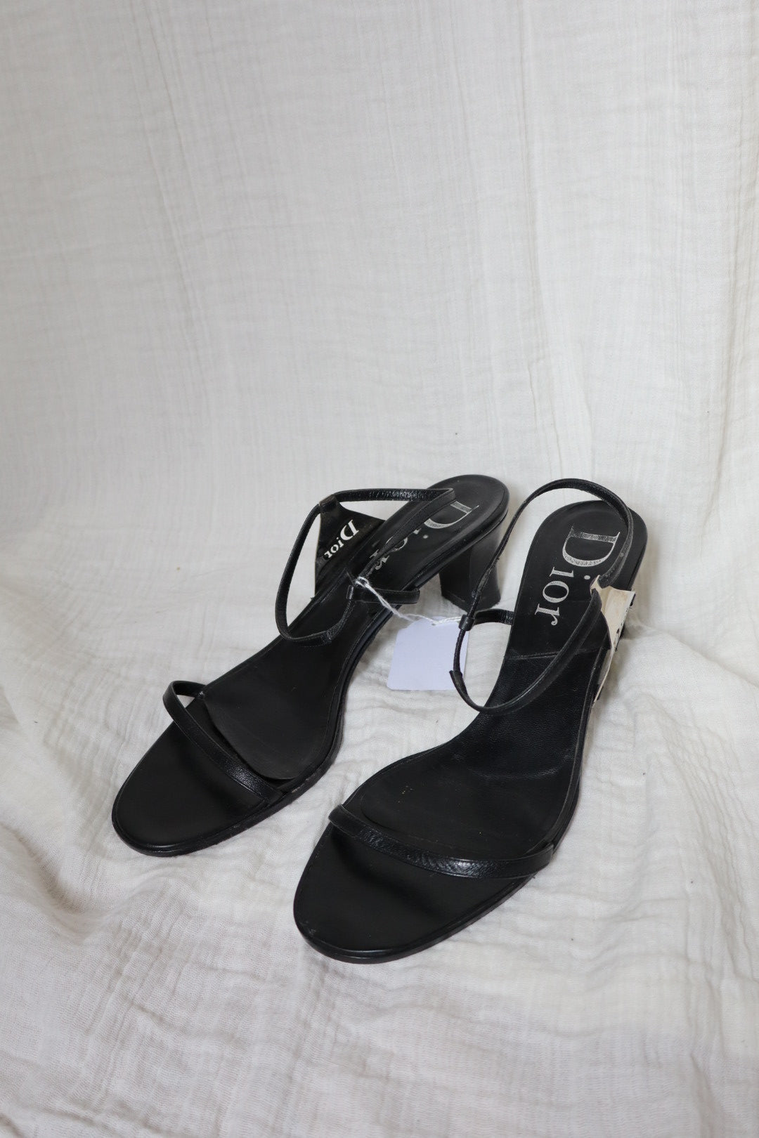 Christian Dior by John Galliano early 2000’s block heel sandals size 38
