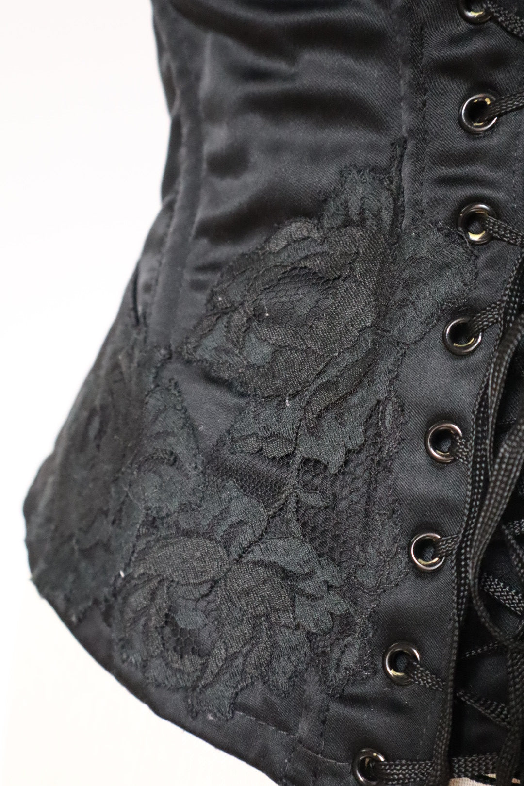 Black Cadolle corset with lace details size S