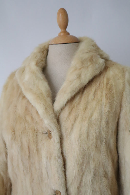 Mink fur coat size S