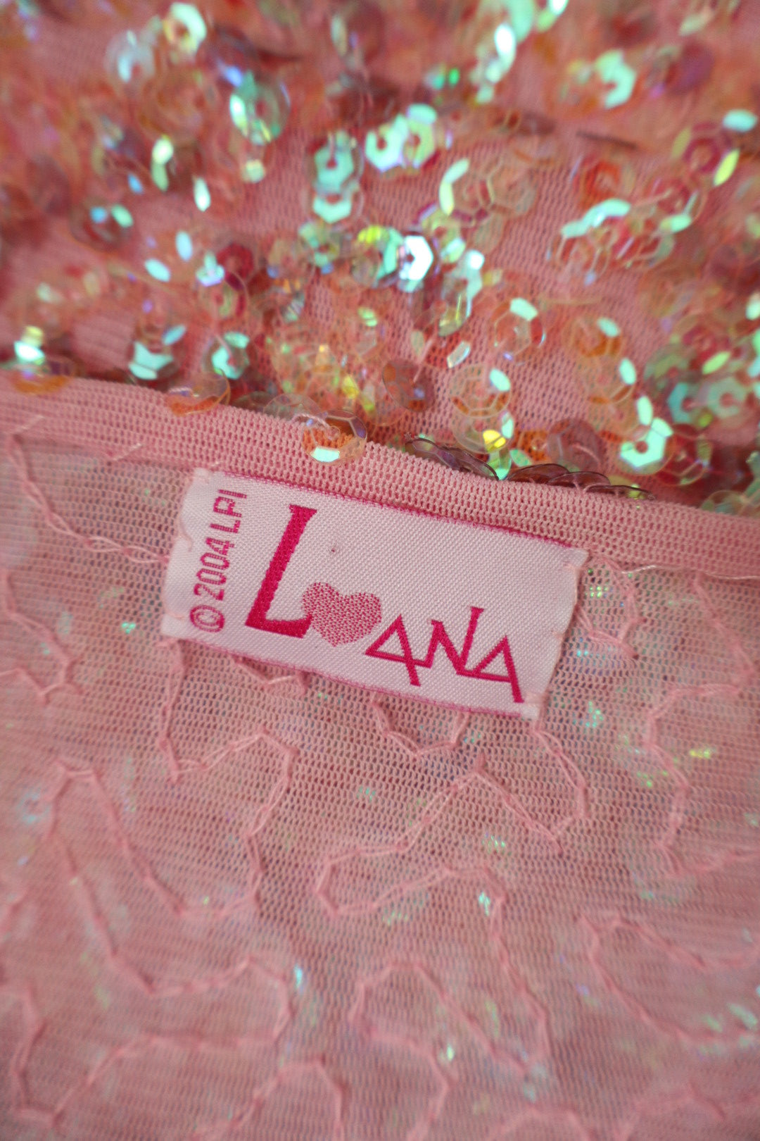 Pink sequin top size M - 2004