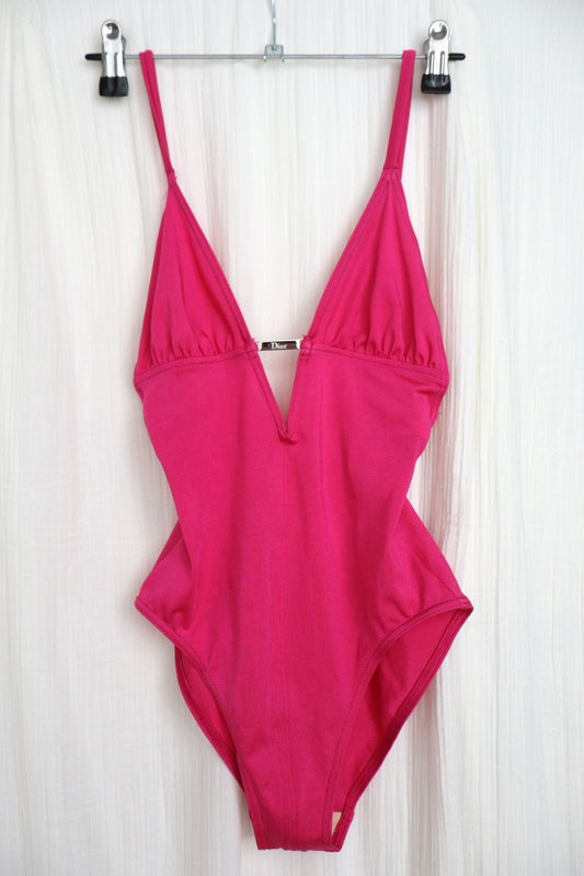 Hot pink early 2000’s Christian Dior by John Galliano bathing suit size 38 - S/M