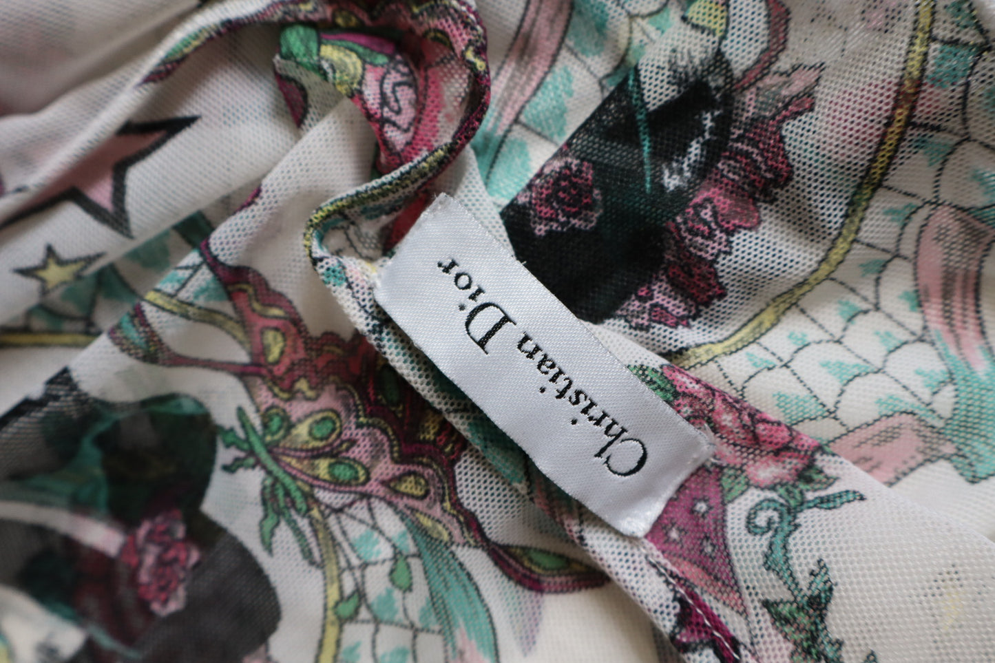 Dior by John Galliano S/S 2004 gypsy tattoo print see trough cardigan - size S up to L