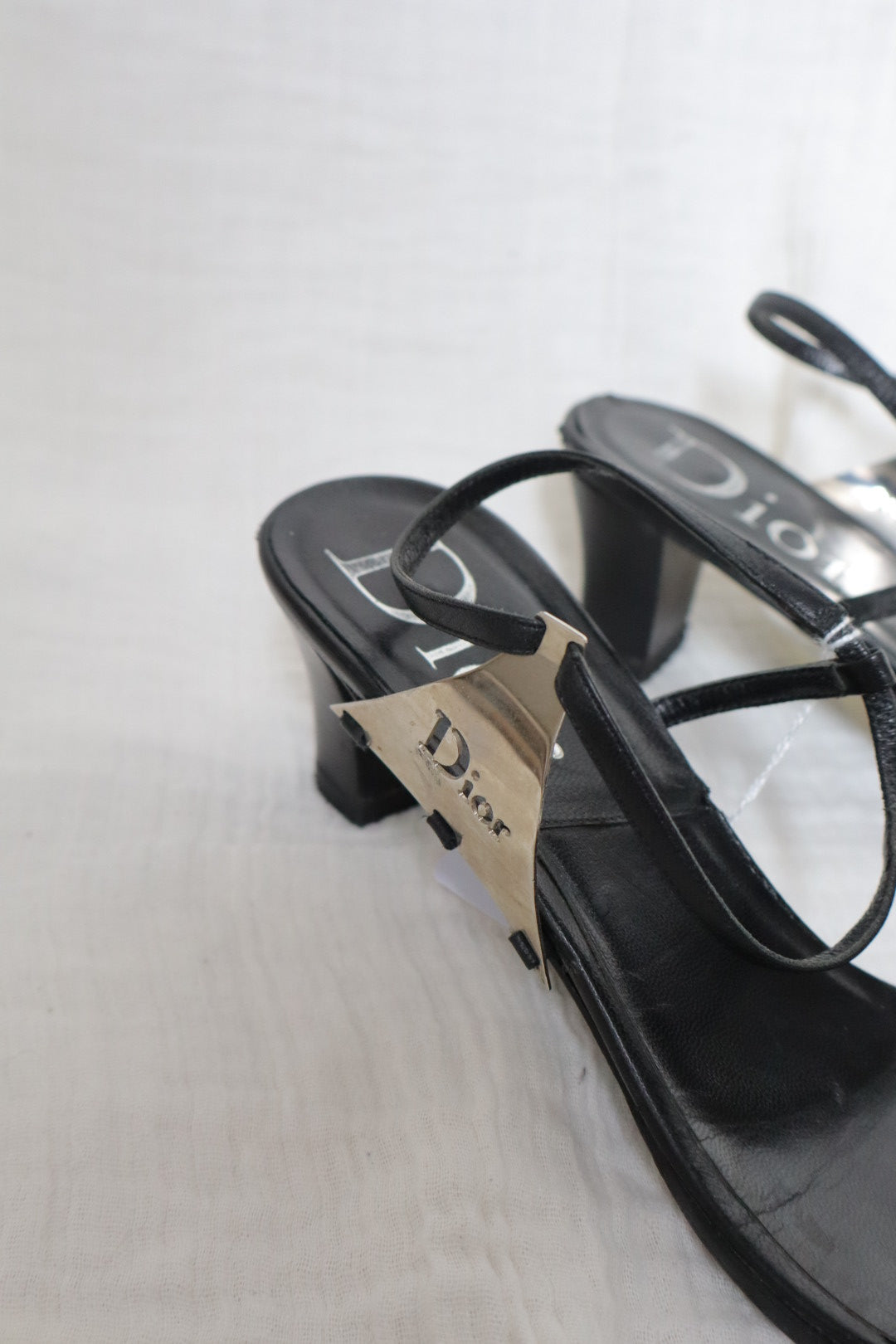 Christian Dior by John Galliano early 2000’s block heel sandals size 38