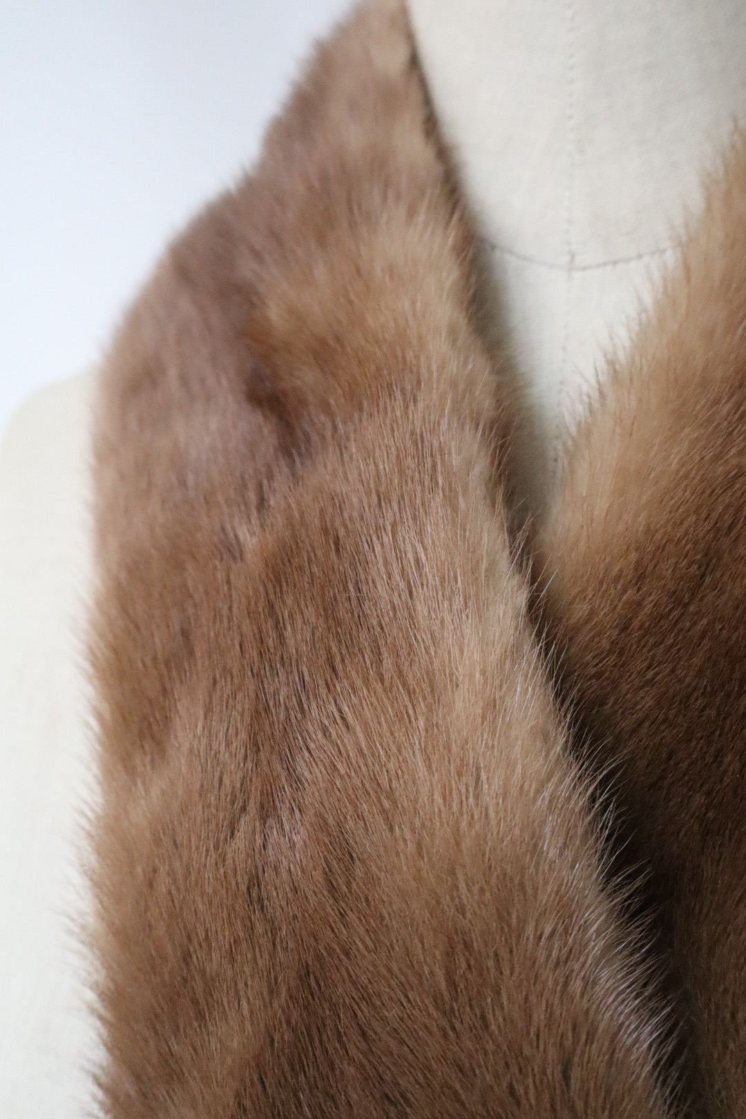 Light brown mink shawl
