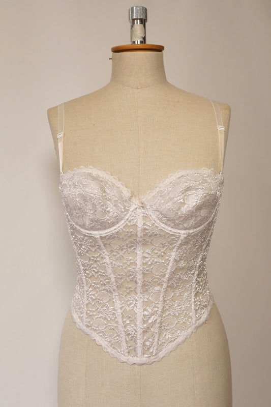 White lace bustier size eu75b / fr90b / us34b