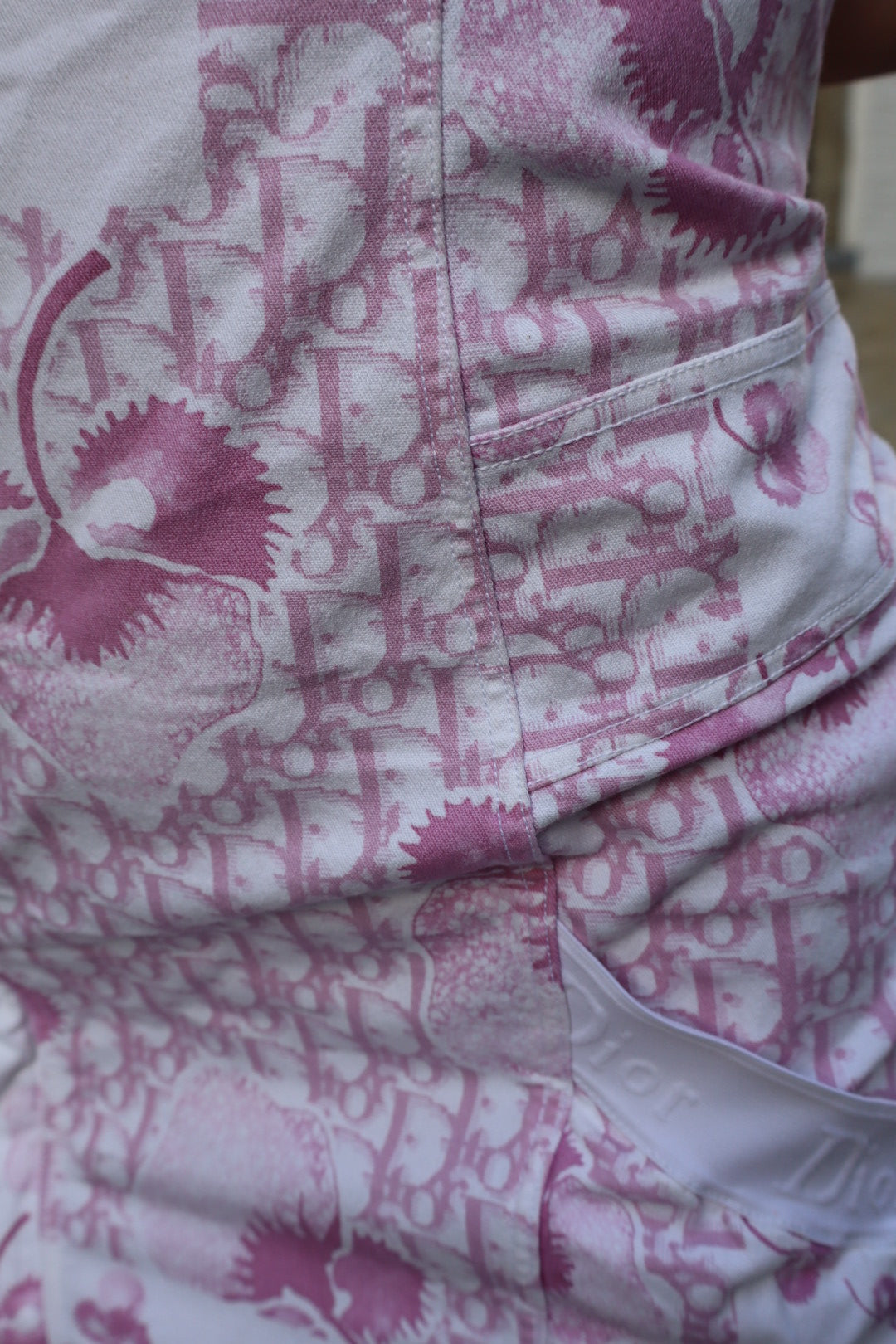 Dior by John Galliano S/S 2005 girly collection overall dress size large - iconic pink oblique cherryblossom print