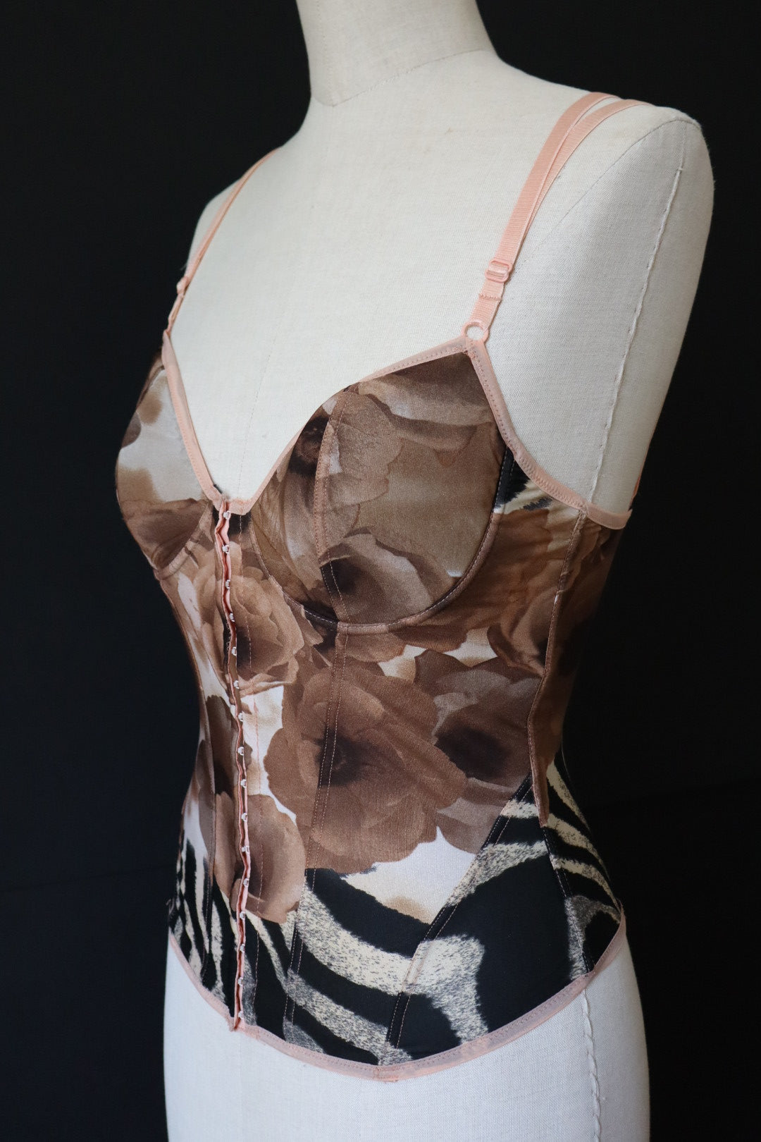 Cavalli bustier with animal & flower print size M / L