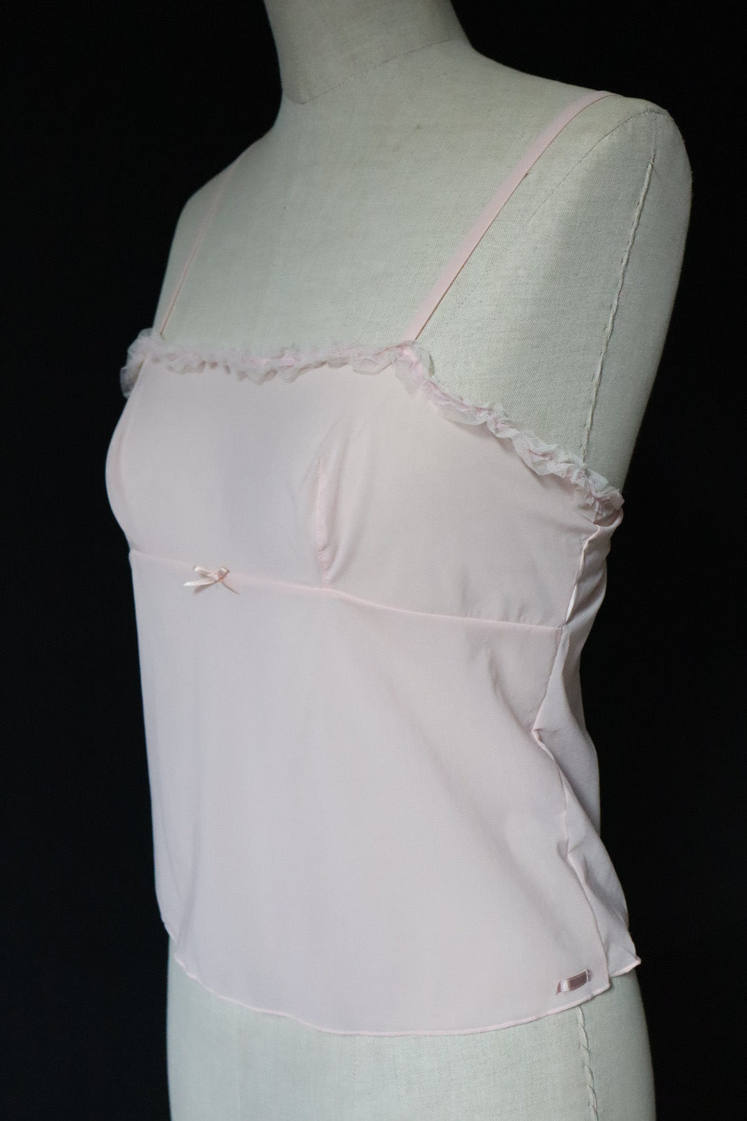 Baby pink see trough cami top size S