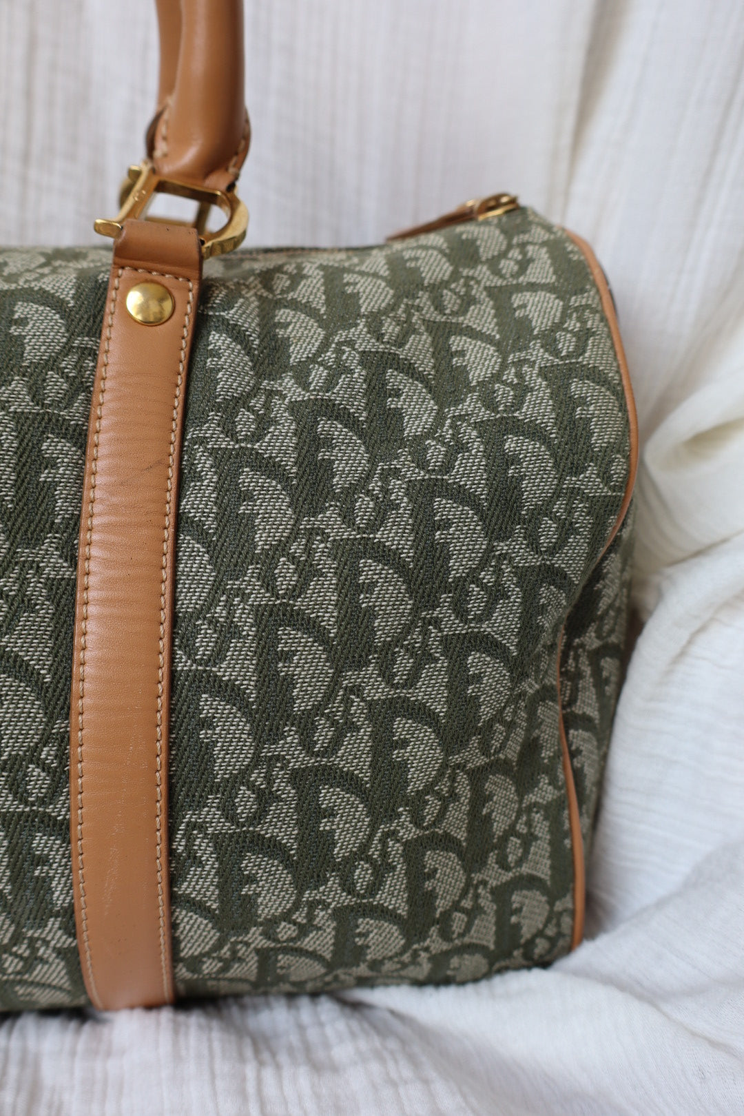 Christian Dior 2002 boston bag, oblique / monogram print