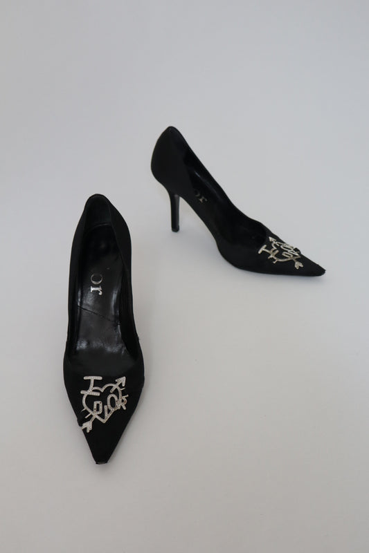 Christian Dior by John Galliano F/W 2004 black “I LOVE DIOR" heels (it 36 / us5.5)