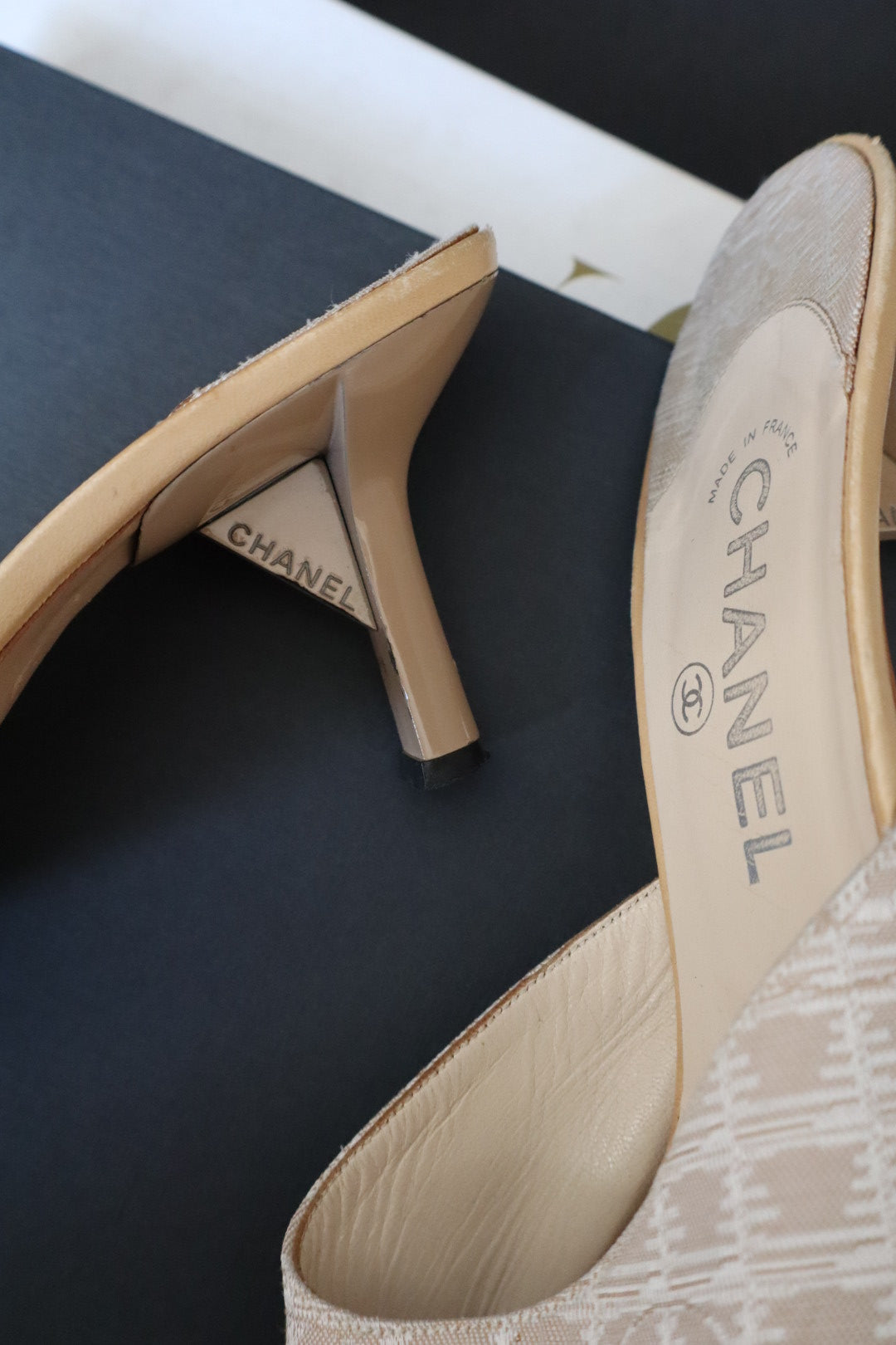 Chanel travel line mules size it 39.5 / us 8.5