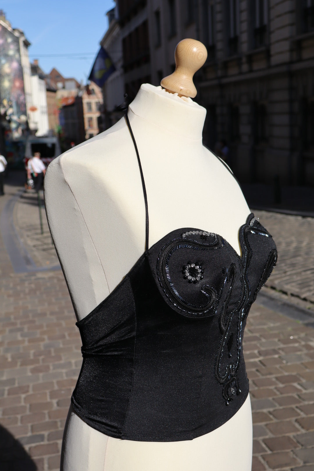 Fendi black beaded top size XXL (it48)