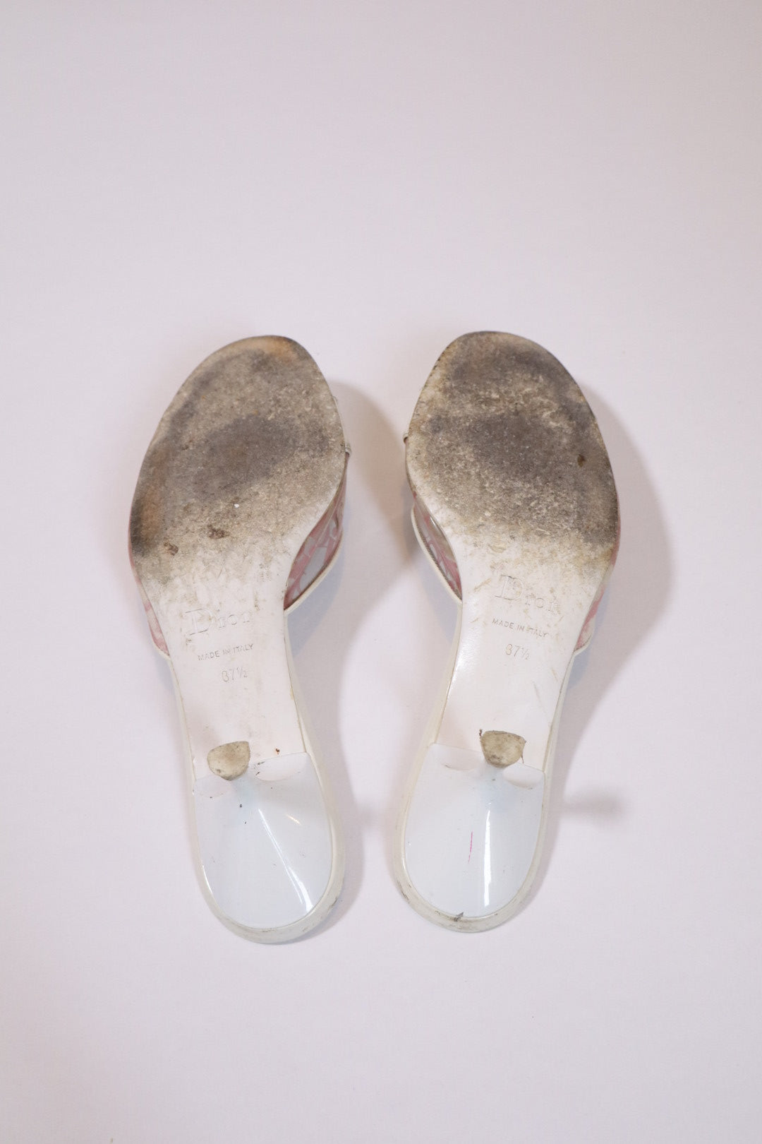 Dior by John Galliano S/S 2004 girly collection heels with see trough side - size 37.5 (us7)