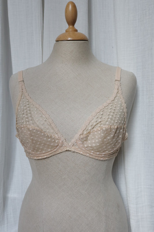 Christian Dior soft pink lace bralette size EU70B/FR85B/US32B