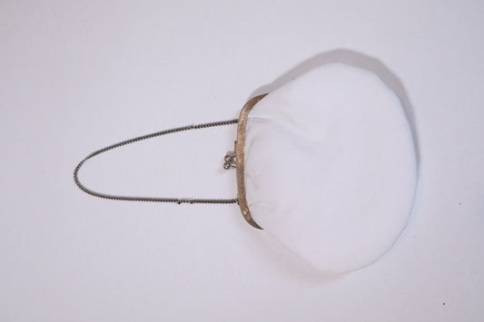 Small 1960’s white wedding purse