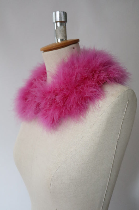 Hot pink feather collar