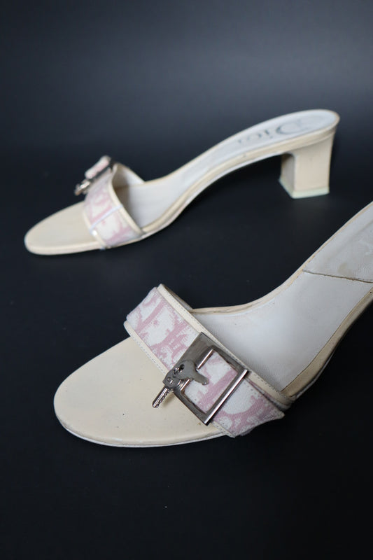 Dior by John Galliano early 2000’s block heels from their iconic girly collection, with lock&key, size 40