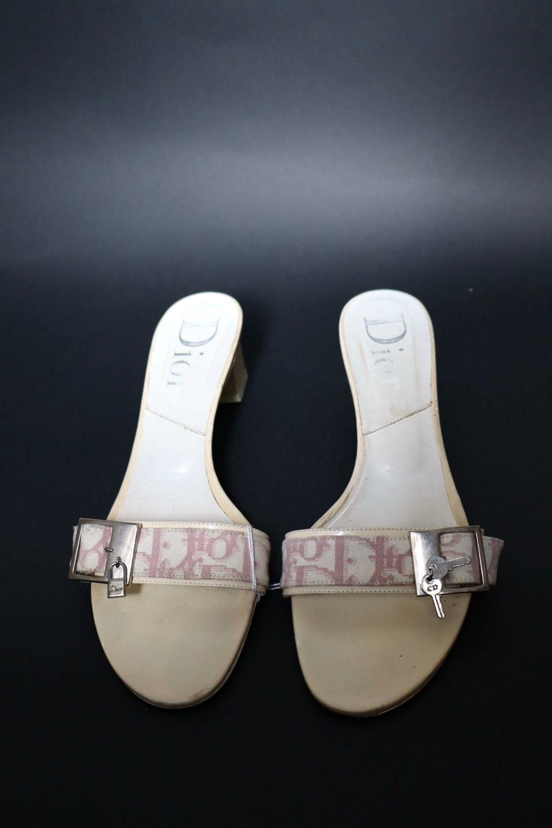 Dior by John Galliano early 2000’s block heels from their iconic girly collection, with lock&key, size 40