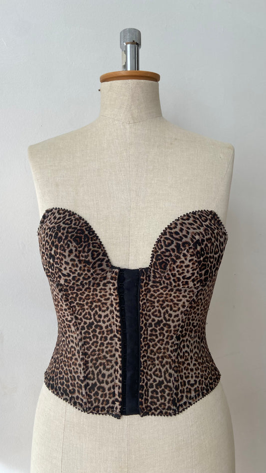 Y2K leopard bustier size XS - A cup