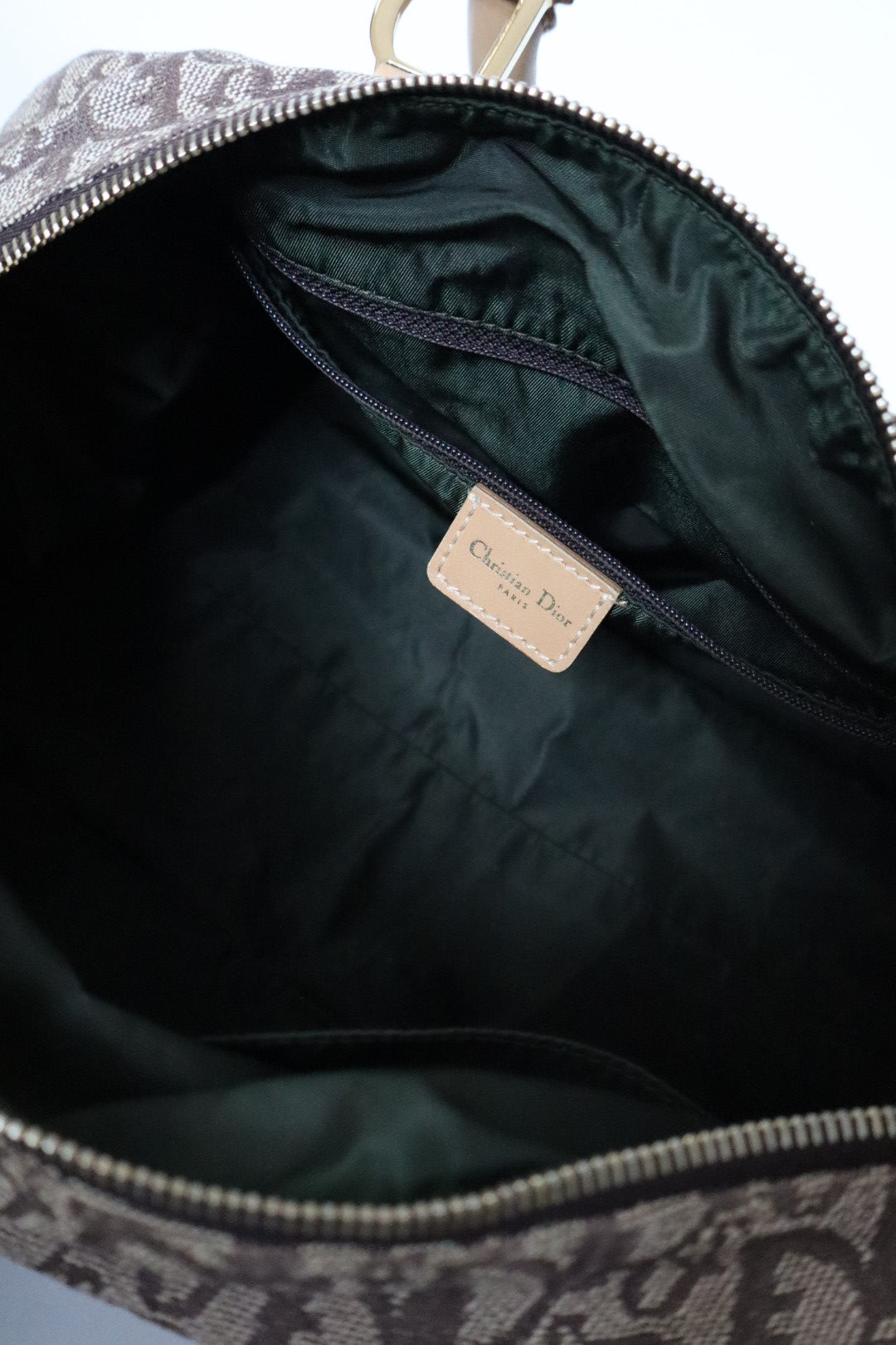 Dior brown monogram/oblique trotter Boston bag