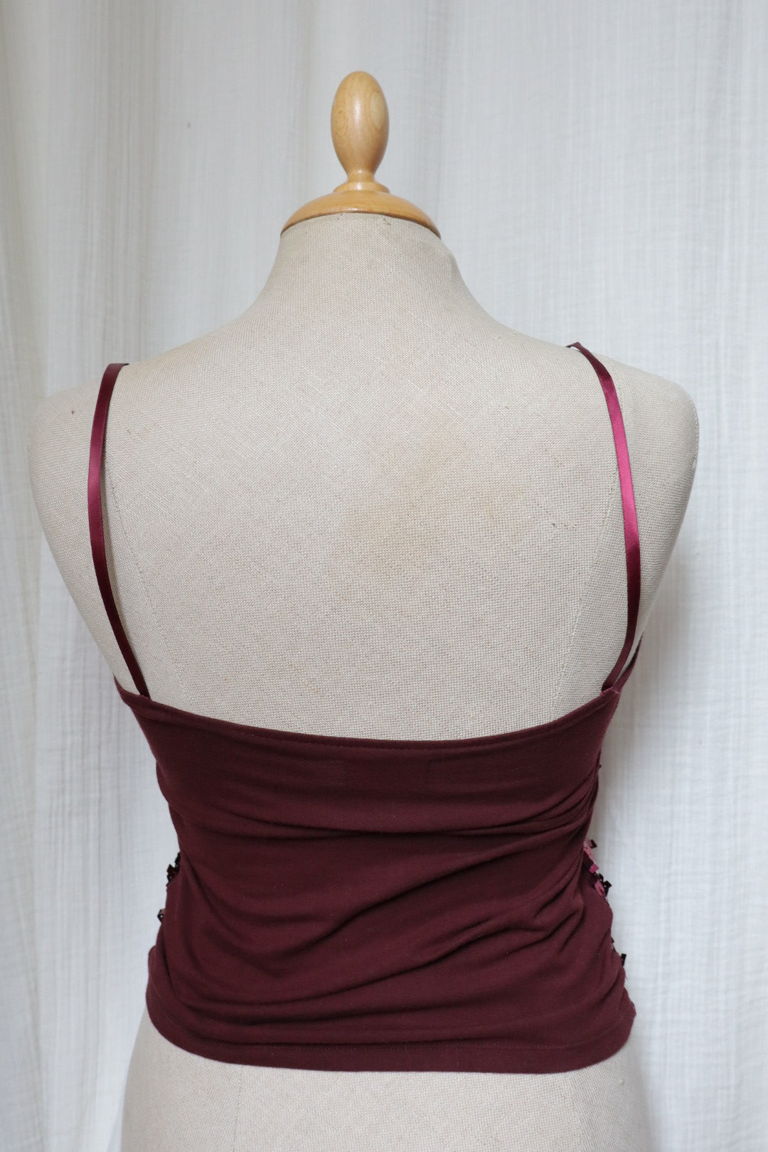 Burgundy Y2K sequin top size M
