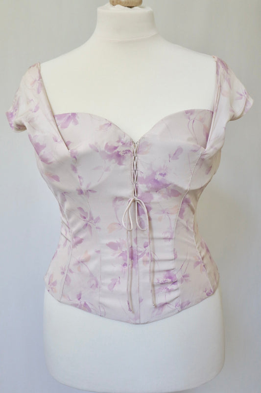 La Perla collezione flower print bustier size it48 / eu44 / XXL