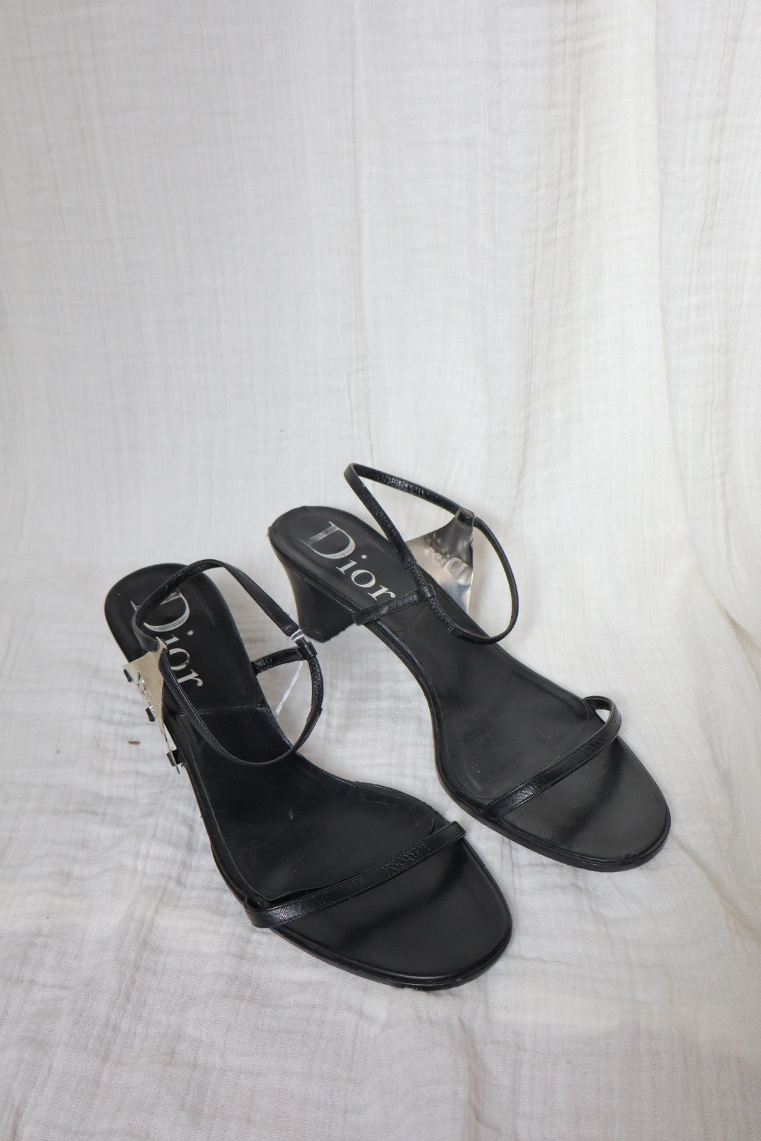 Christian Dior by John Galliano early 2000’s block heel sandals size 38
