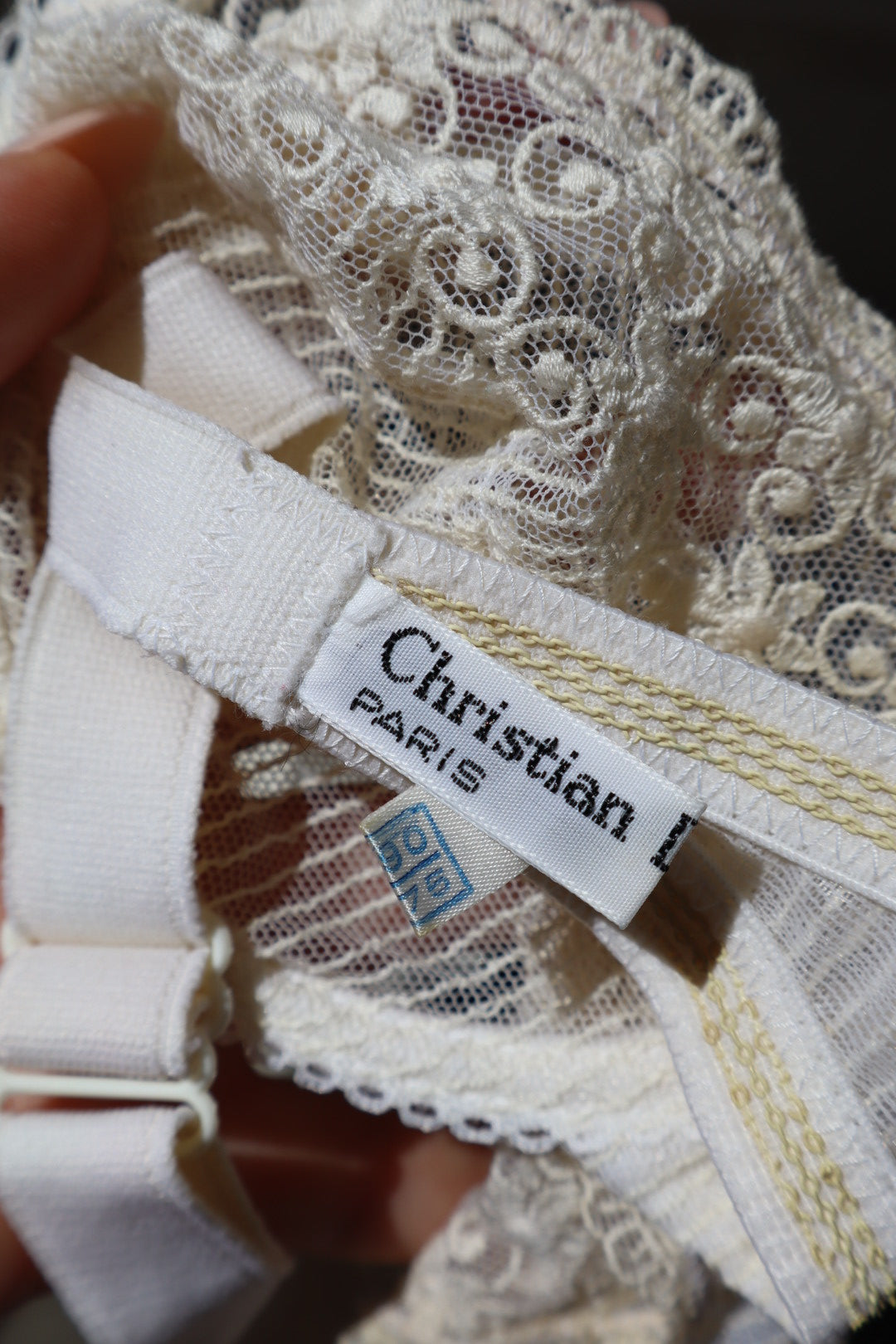 Christian Dior white lace bralette size eu75B / fr90b / us34b