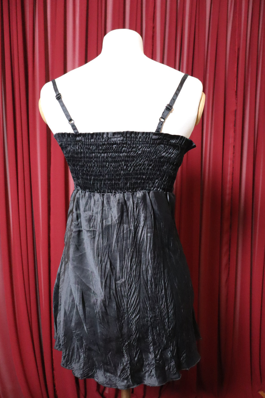 Satin mini dress, size S - M