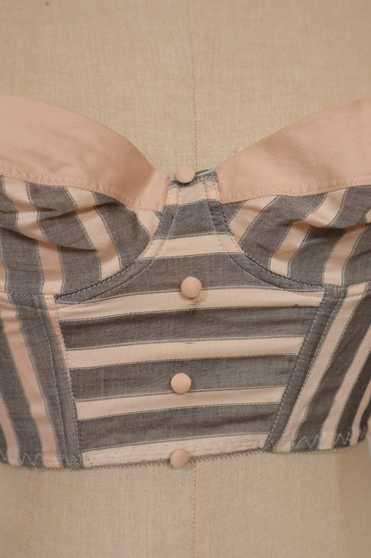 Striped 1970’s bustier size EU70B / FR85B / US34B