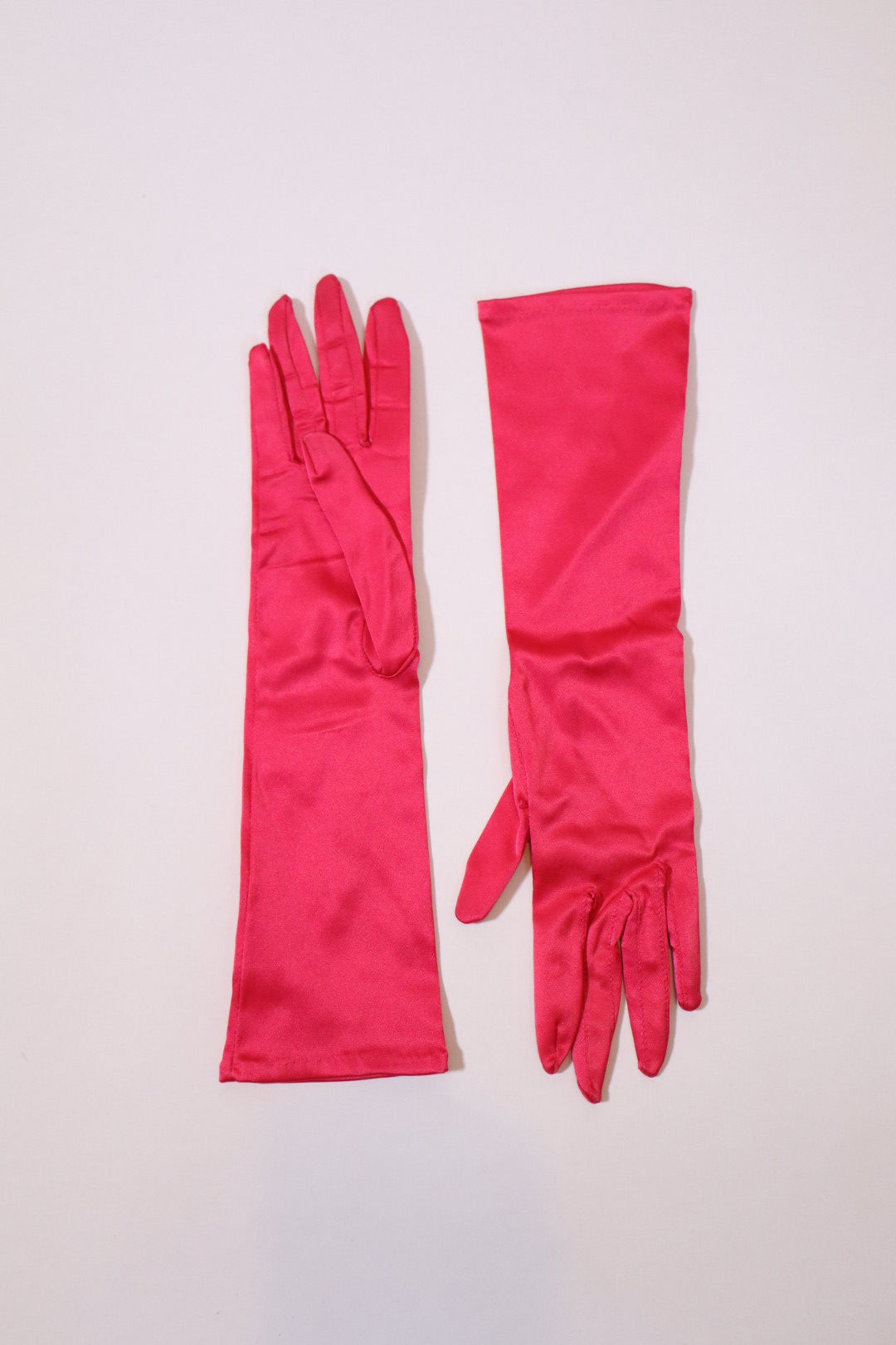 Pink satin 1950’s gloves size 5