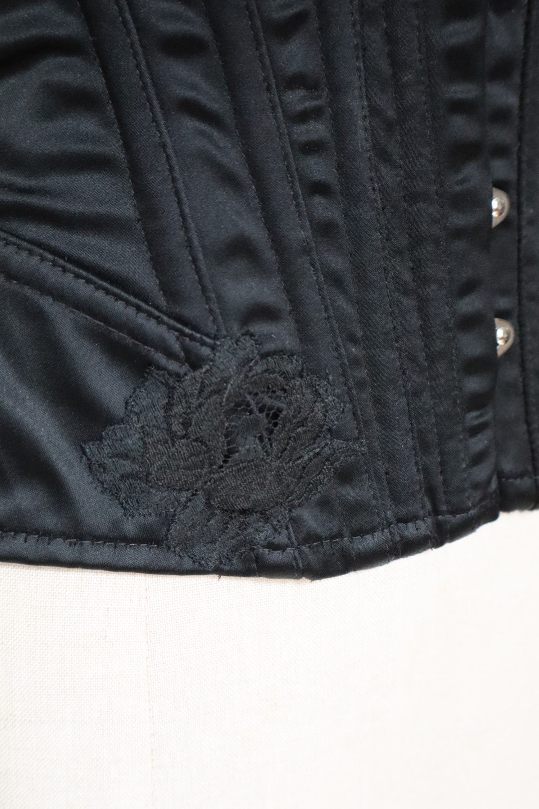 Black Cadolle corset with lace details size S