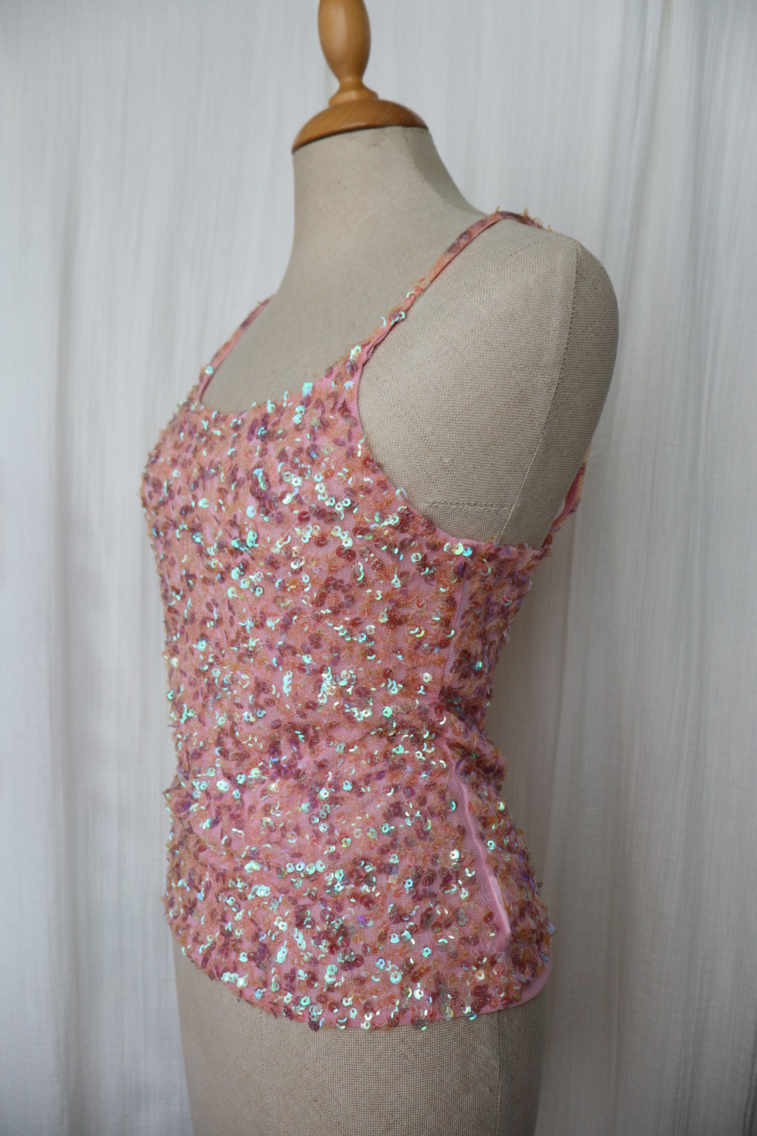 Pink sequin top size M - 2004