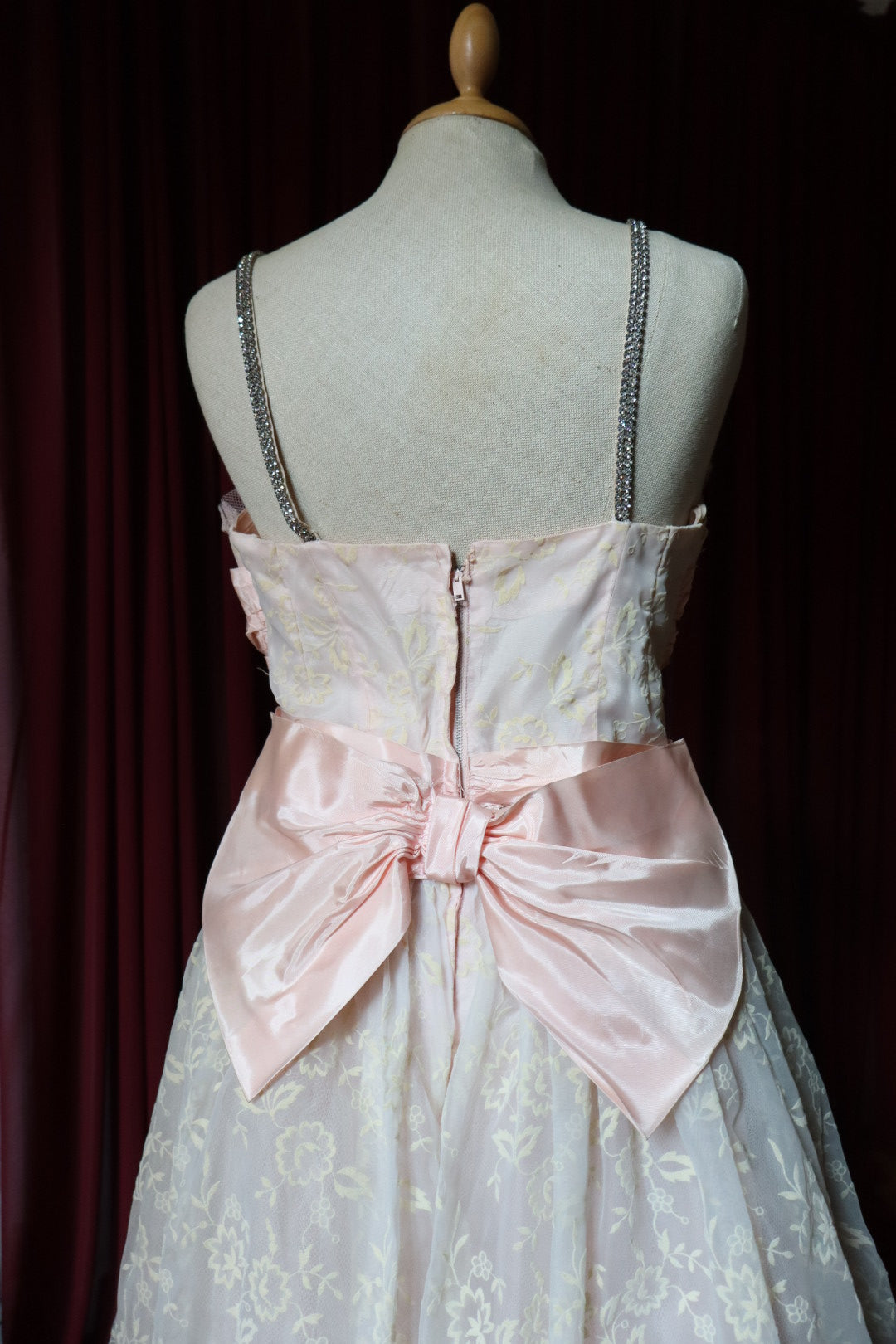 Rare 1950’s pink cocktaildress / ballgown size L