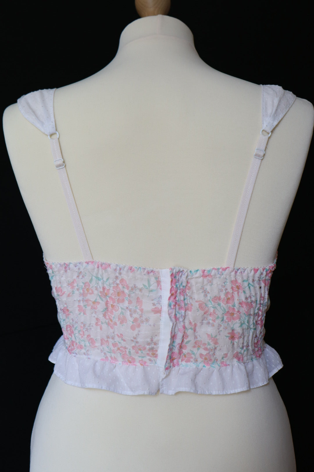 1970’s flower print bustier size XXL