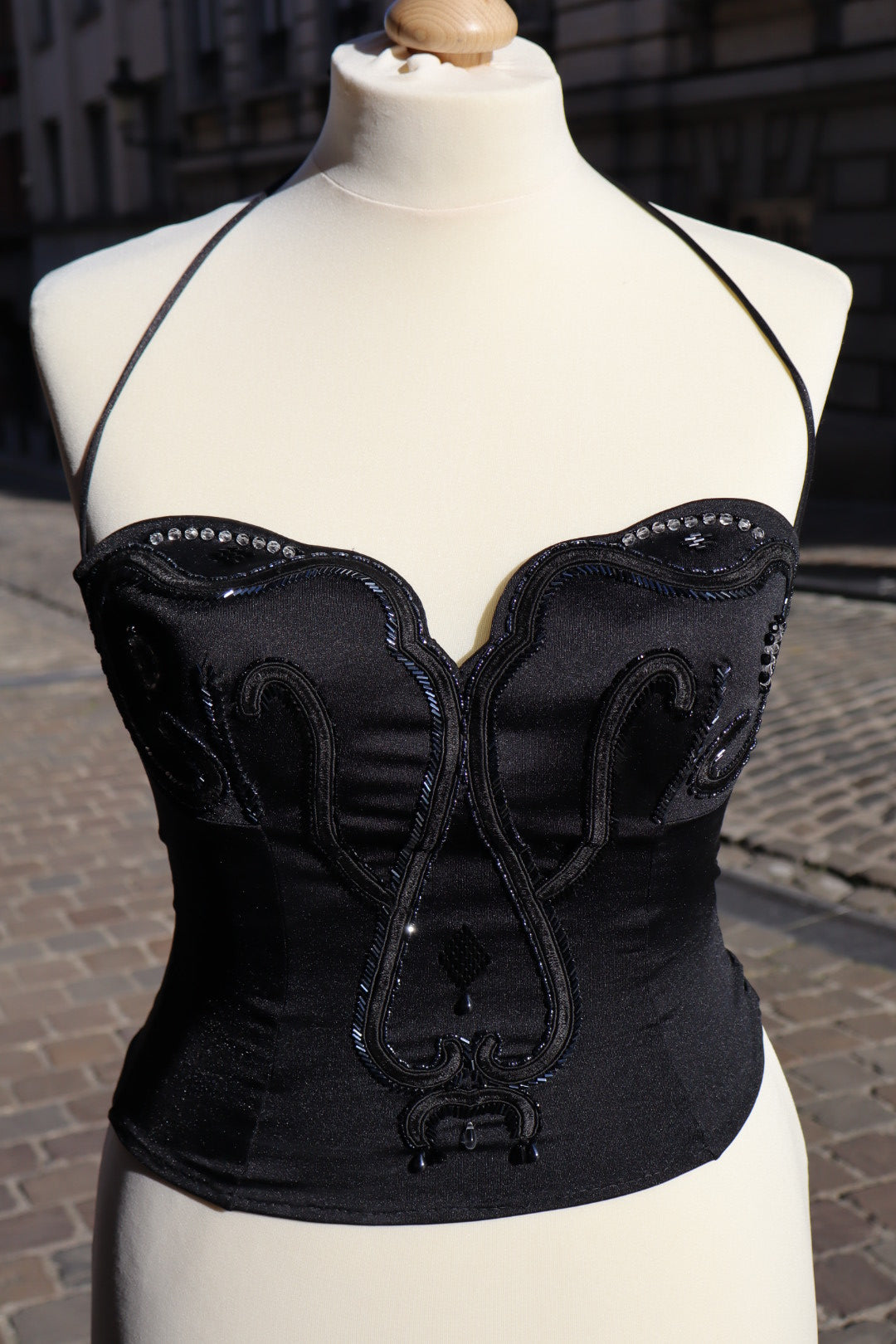 Fendi black beaded top size XXL (it48)