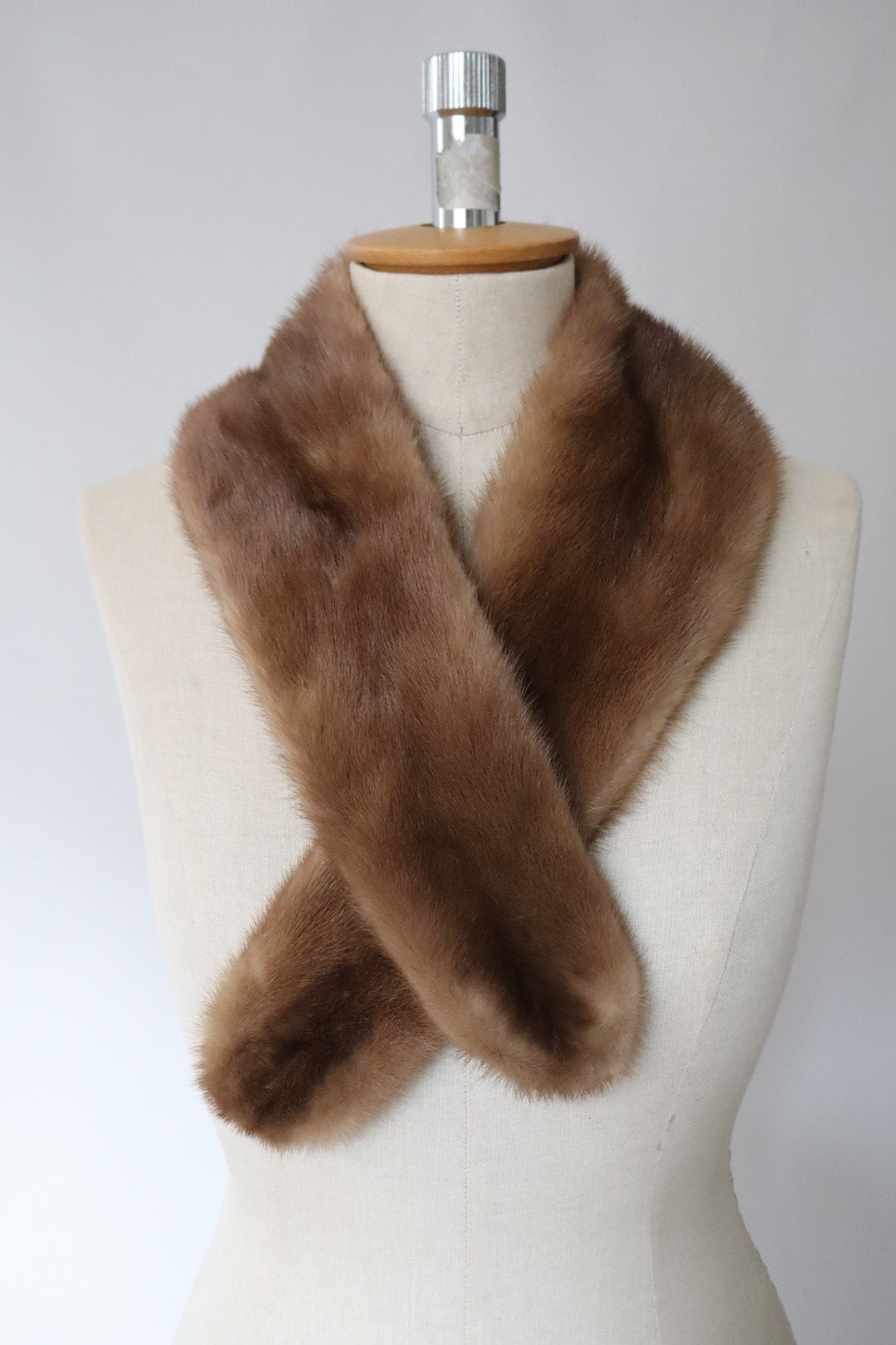 Light brown mink shawl