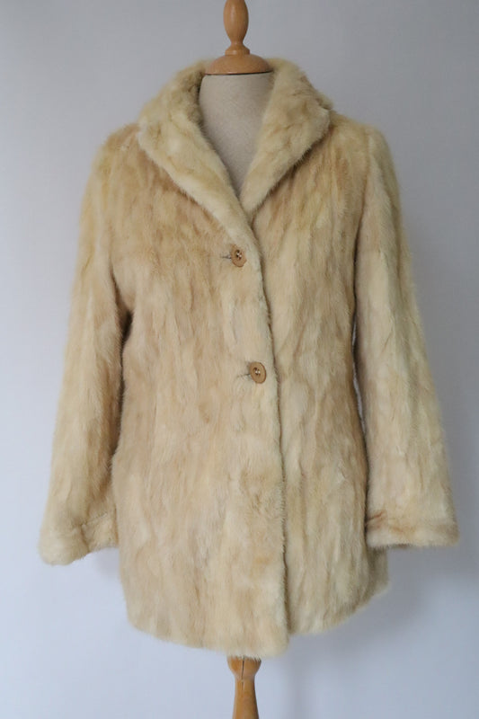 Mink fur coat size S