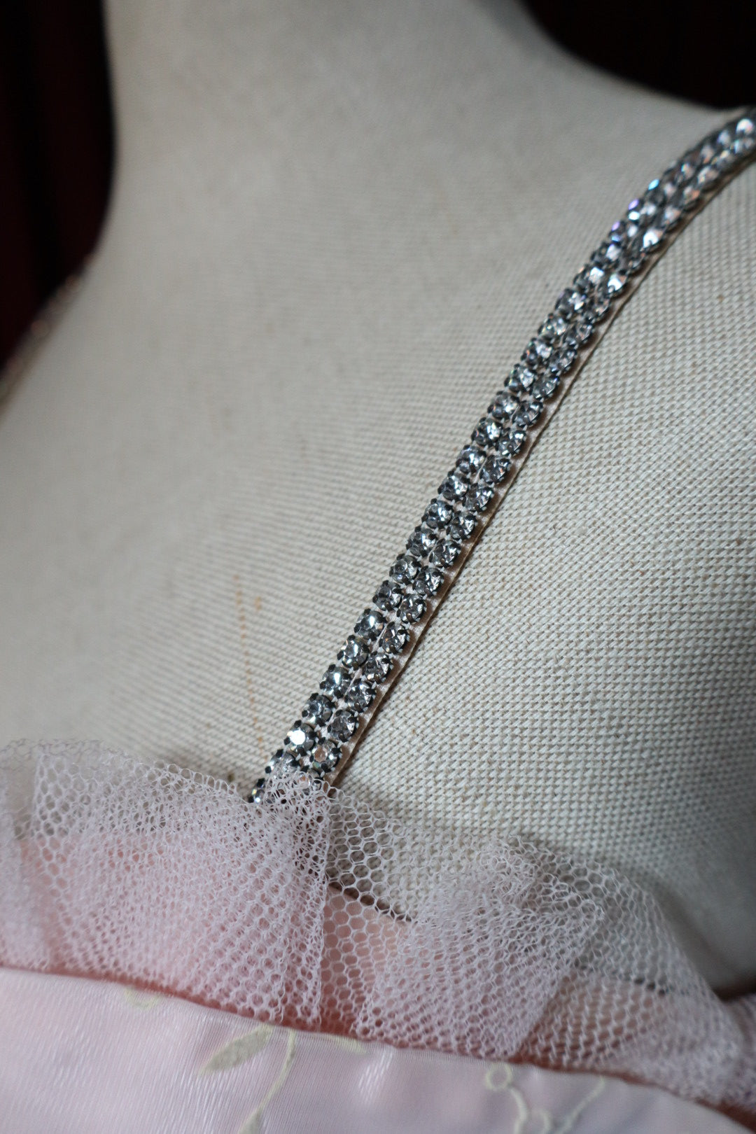 Rare 1950’s pink cocktaildress / ballgown size L