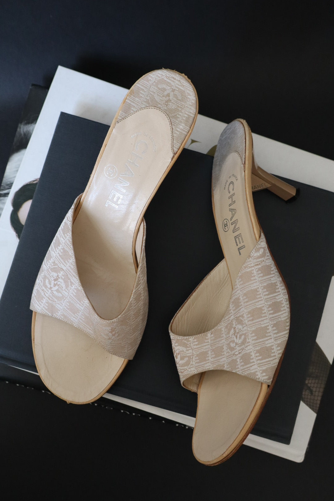 Chanel travel line mules size it 39.5 / us 8.5