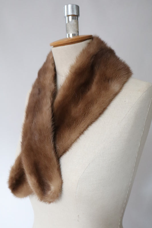 Light brown mink shawl