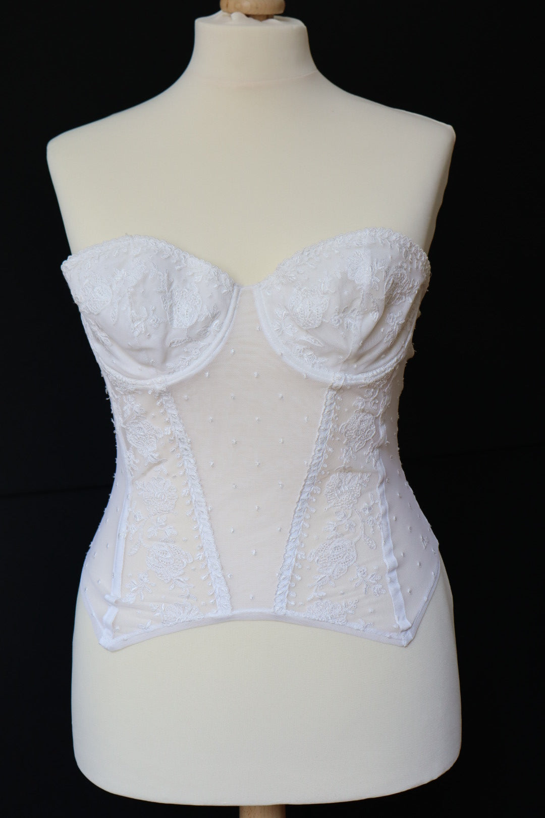 Christian Dior White lace bustier size eu80C / fr95C / US36C - Large