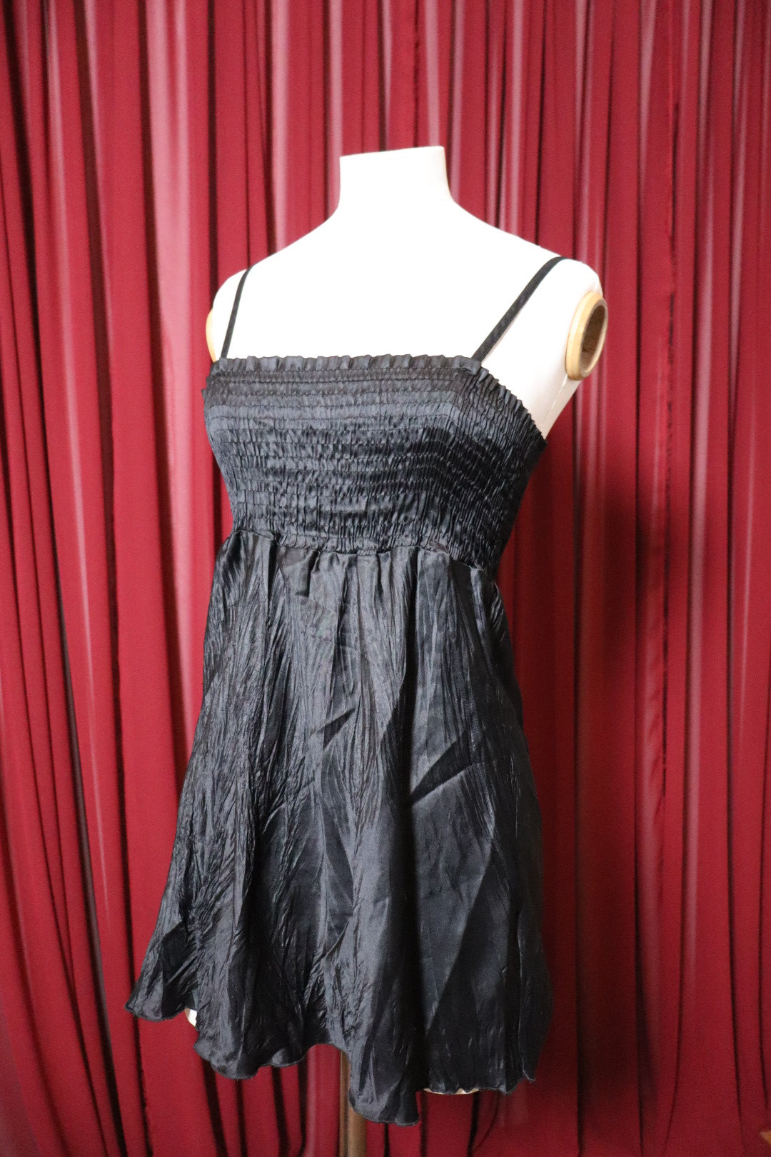 Satin mini dress, size S - M