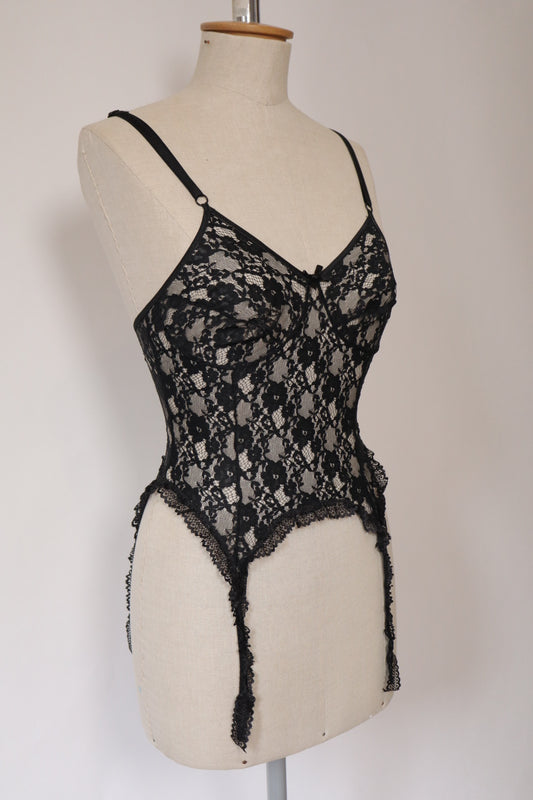 Black lace bustier size M