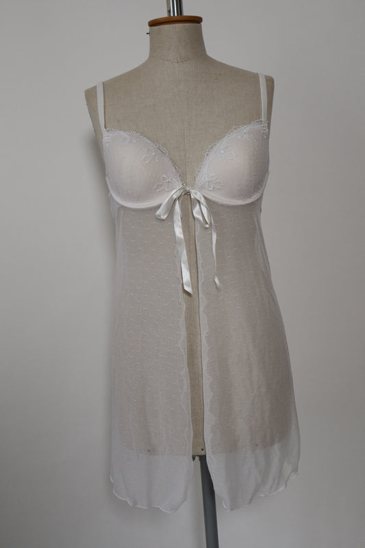 White babydoll front closure size M