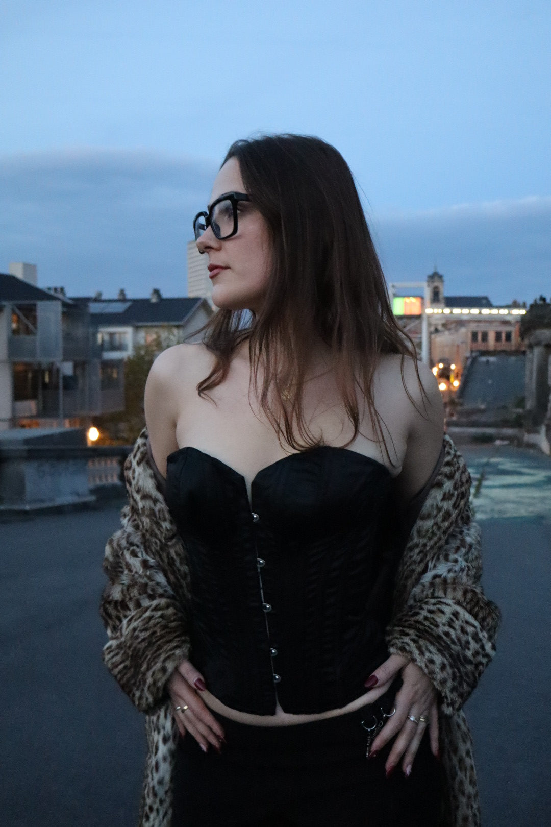 Black Cadolle corset with lace details size S