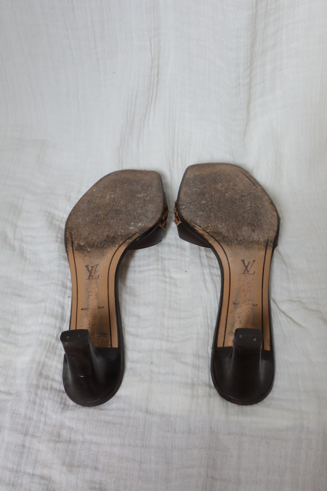 Louis Vuitton mules with ponyhair checkered pattern size 36 (us 5.5)